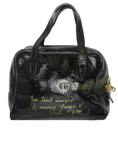 Y Mail Mini Bag, 250&euro;, Bolso, Negro, Cuero - Charol, Vista frontal